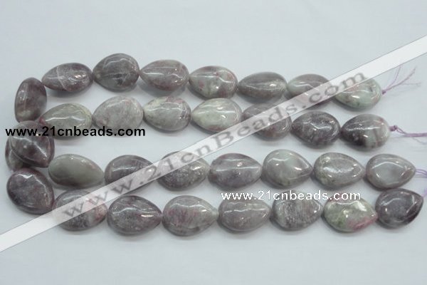 CLI60 15.5 inches 18*25mm teardrop natural lilac jasper beads wholesale