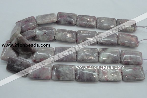 CLI65 15.5 inches 22*30mm rectangle natural lilac jasper beads wholesale