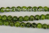 CLJ210 15.5 inches 6mm round dyed sesame jasper beads wholesale