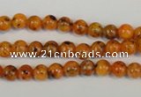 CLJ211 15.5 inches 6mm round dyed sesame jasper beads wholesale