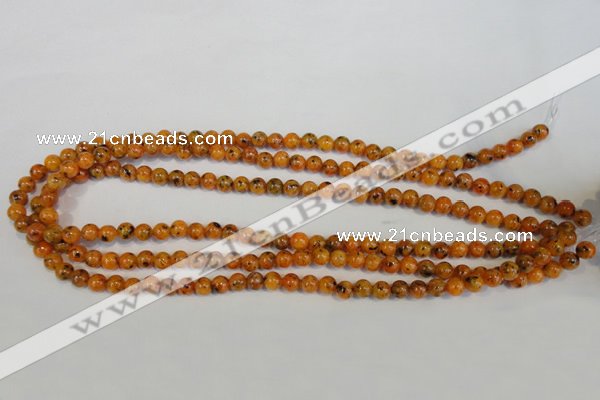 CLJ211 15.5 inches 6mm round dyed sesame jasper beads wholesale