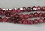 CLJ212 15.5 inches 6mm round dyed sesame jasper beads wholesale