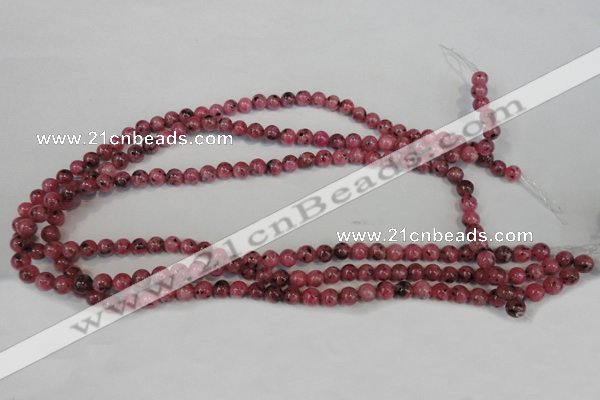 CLJ212 15.5 inches 6mm round dyed sesame jasper beads wholesale