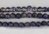 CLJ213 15.5 inches 6mm round dyed sesame jasper beads wholesale