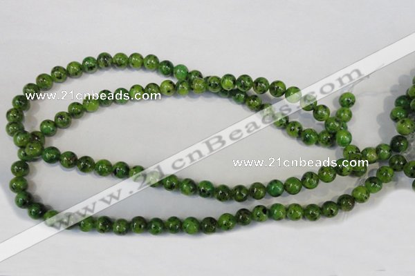 CLJ220 15.5 inches 8mm round dyed sesame jasper beads wholesale