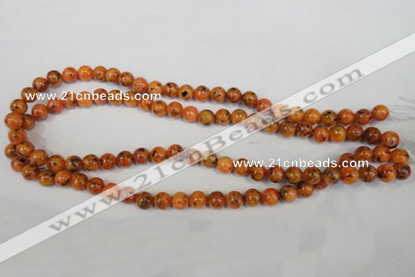 CLJ221 15.5 inches 8mm round dyed sesame jasper beads wholesale