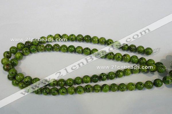 CLJ230 15.5 inches 10mm round dyed sesame jasper beads wholesale