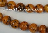 CLJ231 15.5 inches 10mm round dyed sesame jasper beads wholesale