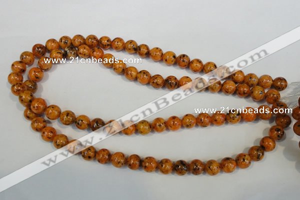 CLJ231 15.5 inches 10mm round dyed sesame jasper beads wholesale