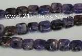 CLJ254 15.5 inches 8*8mm square dyed sesame jasper beads wholesale