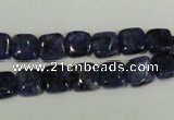 CLJ255 15.5 inches 8*8mm square dyed sesame jasper beads wholesale