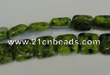 CLJ260 15.5 inches 10*10mm square dyed sesame jasper beads wholesale