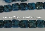 CLJ265 15.5 inches 10*10mm square dyed sesame jasper beads wholesale