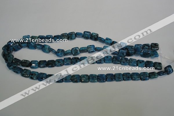 CLJ265 15.5 inches 10*10mm square dyed sesame jasper beads wholesale