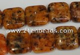 CLJ271 15.5 inches 16*16mm square dyed sesame jasper beads wholesale