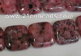 CLJ272 15.5 inches 16*16mm square dyed sesame jasper beads wholesale