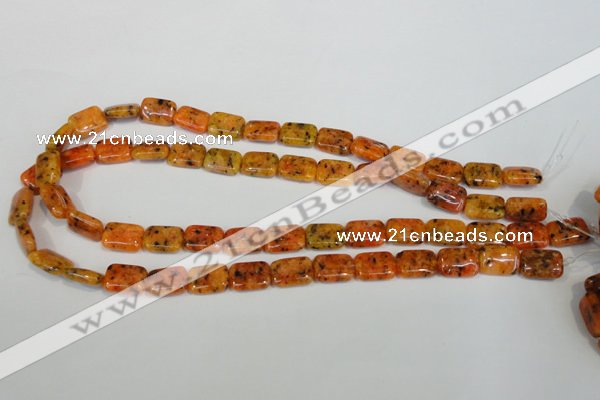 CLJ281 15.5 inches 10*14mm rectangle dyed sesame jasper beads wholesale