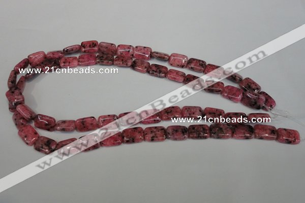 CLJ282 15.5 inches 10*14mm rectangle dyed sesame jasper beads wholesale