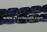 CLJ284 15.5 inches 10*14mm rectangle dyed sesame jasper beads wholesale