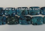 CLJ285 15.5 inches 10*14mm rectangle dyed sesame jasper beads wholesale