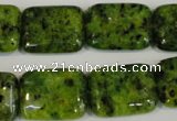 CLJ290 15.5 inches 15*20mm rectangle dyed sesame jasper beads wholesale