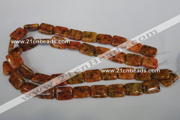 CLJ291 15.5 inches 15*20mm rectangle dyed sesame jasper beads wholesale