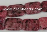 CLJ292 15.5 inches 15*20mm rectangle dyed sesame jasper beads wholesale