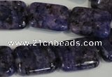 CLJ293 15.5 inches 15*20mm rectangle dyed sesame jasper beads wholesale