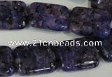 CLJ293 15.5 inches 15*20mm rectangle dyed sesame jasper beads wholesale