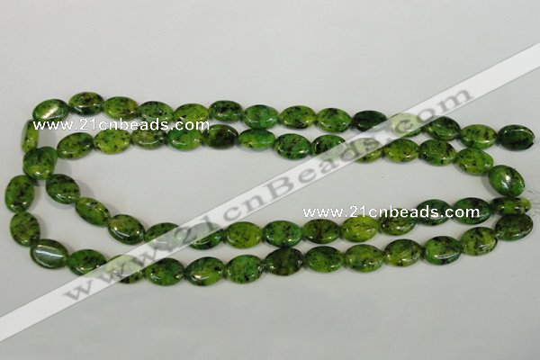 CLJ318 15.5 inches 10*14mm oval dyed sesame jasper beads wholesale