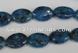 CLJ320 15.5 inches 10*14mm oval dyed sesame jasper beads wholesale