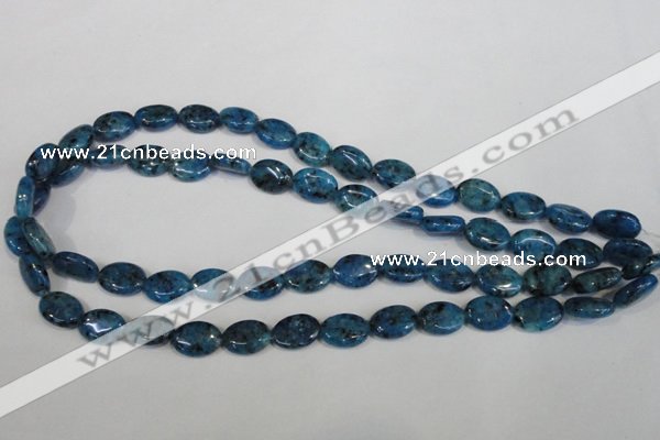 CLJ320 15.5 inches 10*14mm oval dyed sesame jasper beads wholesale