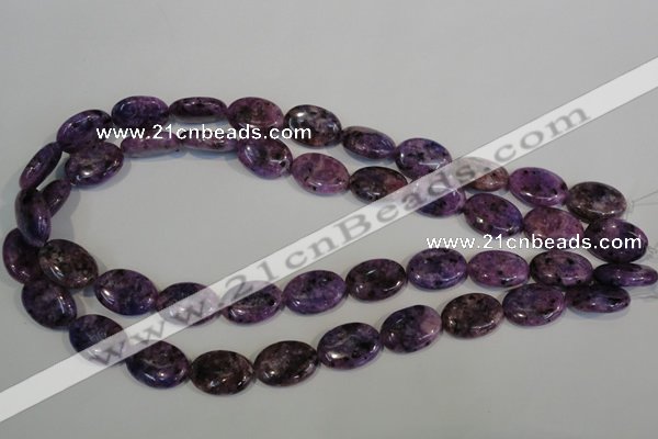 CLJ324 15.5 inches 13*18mm oval dyed sesame jasper beads wholesale