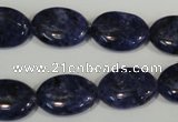 CLJ325 15.5 inches 13*18mm oval dyed sesame jasper beads wholesale