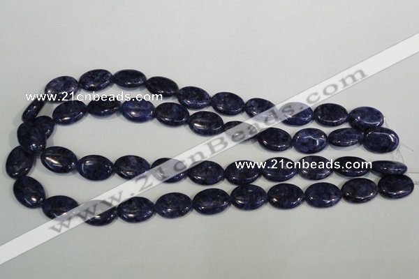 CLJ325 15.5 inches 13*18mm oval dyed sesame jasper beads wholesale