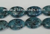 CLJ326 15.5 inches 13*18mm oval dyed sesame jasper beads wholesale