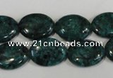 CLJ327 15.5 inches 13*18mm oval dyed sesame jasper beads wholesale