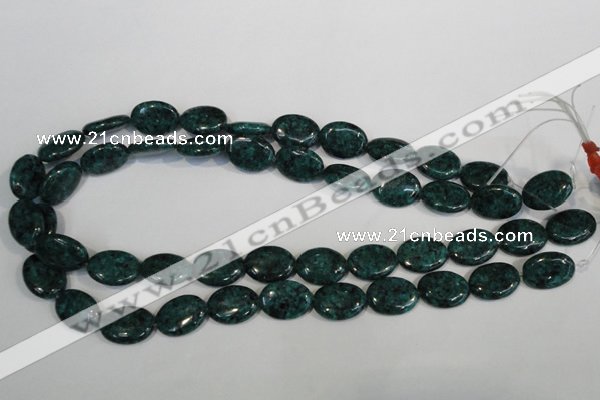 CLJ327 15.5 inches 13*18mm oval dyed sesame jasper beads wholesale