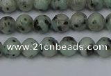 CLJ400 15.5 inches 4mm round sesame jasper beads wholesale