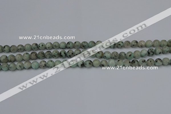 CLJ400 15.5 inches 4mm round sesame jasper beads wholesale