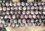 CLJ504 15.5 inches 4mm,6mm,8mm,10mm & 12mm round sesame jasper beads