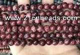 CLJ510 15.5 inches 4mm,6mm,8mm,10mm & 12mm round sesame jasper beads