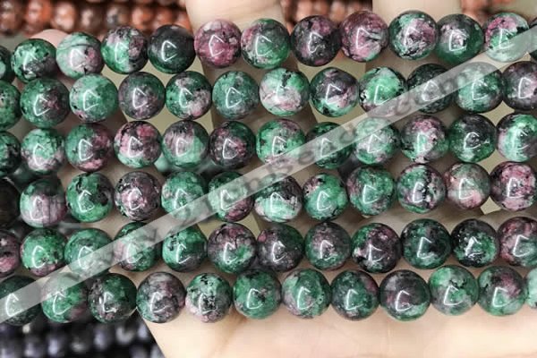 CLJ528 15.5 inches 4mm,6mm,8mm,10mm & 12mm round sesame jasper beads