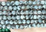 CLJ557 15.5 inches 6mm,8mm,10mm & 12mm faceted round sesame jasper beads