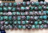 CLJ562 15.5 inches 6mm,8mm,10mm & 12mm faceted round sesame jasper beads