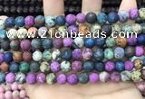 CLJ600 15 inches 8mm round matte sesame jasper beads