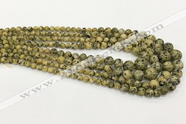 CLJ611 6mm - 14mm round sesame jasper graduated beads