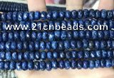 CLJ621 15 inches 5*8mm faceted round sesame jasper beads