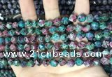 CLJ628 15 inches 8mm faceted nuggets sesame jasper beads