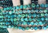 CLJ629 15 inches 8mm faceted nuggets sesame jasper beads